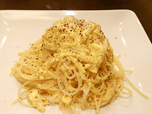 卵とペコリーノチーズのパスタ 1500円